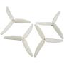 Upgraded Propellers Three Blades Two Blades Main Blade Propeller Motors with Metal Gears for Hubsan H502E H502S Drone Replacement CCW CW RC Quadcopter Spare Parts Set (White)