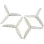 Upgraded Motors Three Blades Propellers Main Propeller Guard Bumpers Protectors for Hubsan H502E H502S Drone Replacement CCW CW with Metal Gears RC Quadcopter Spare Parts Set (White)