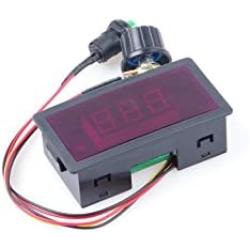KNACRO 6V 12V 24V Digital Display LED DC Motor Speed Controller PWM Stepless Speed Control Switch HHO Driver - Black CCM5D