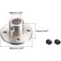 uxcell Worm Geared Motor W Rigid Flange Shaft Coupling,DC 12V 15RPM Motor,H12xD10 6mm ID Shaft Coupling 2Pcs