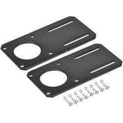 MECCANIXITY Motor Mounting Bracket Alloy Mount Plate Holder Black for NEMA 23 Stepper Motor with Screws 2 Set