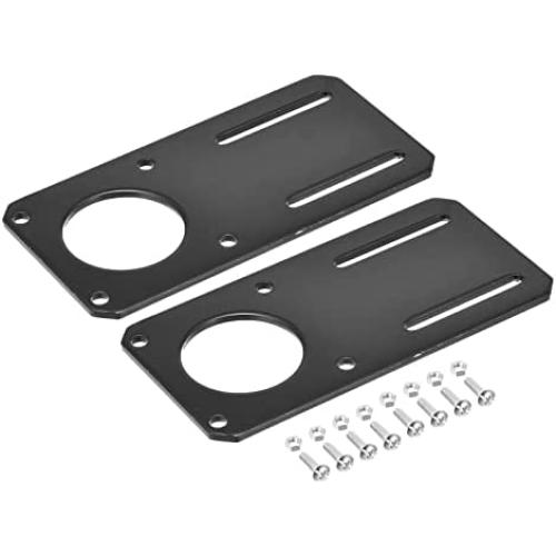 MECCANIXITY Motor Mounting Bracket Alloy Mount Plate Holder Black for NEMA 23 Stepper Motor with Screws 2 Set