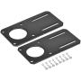 MECCANIXITY Motor Mounting Bracket Alloy Mount Plate Holder Black for NEMA 23 Stepper Motor with Screws 2 Set