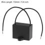 uxcell Ceiling Fan Capacitor CBB61 25uF 250V AC 2 Wires Metallized Polypropylene Film Capacitor 48x38x26mm for Electric Fan Pump Motor Generator 2Pcs