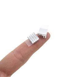 Hahiyo Heatsink With Thermal Tape 8.8mmx8.8mmx5mm Tiny Cooling Maker Pull Heat Dissipate Heat Fix Firmly Heat Conductive Save Cut out for 3D Printers Stepper Motor IC Circuit Board Aluminum Silver 30p