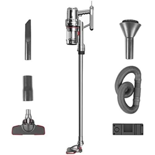 Corded Vacuum Cleaner, Real 20Kpa Powerful Suction Stick Vacuum, 5-in-1 Handheld Vacuum with Less Heat and Less Noise 60db Multi-Purpose & Lightweight-Corded for Pet Hair Hard Floor Carpet