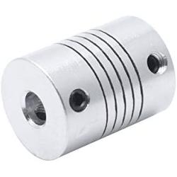 BTMB 2pcs Flexible Couplings 5mm to 6mm Aluminum Stepper Motor Shaft Coupler for 3D Printer CNC Machine DIY(19x25mm)