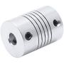BTMB 2pcs Flexible Couplings 5mm to 6mm Aluminum Stepper Motor Shaft Coupler for 3D Printer CNC Machine DIY(19x25mm)