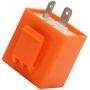 Tuimiyisou Flasher Relay 2-Pin DC 12V LED Motorbike Turn Signal Indicator Speed Controller Orange 2-Pin Flasher Relay Car Cleaners