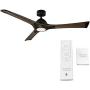 Woody Smart Indoor and Outdoor 3-Blade Ceiling Fan 60in Oil Rubbed Bronze/Dark Walnut with 3000K LED Light Kit and Remote Control works with Alexa, Google Assistant, Samsung Things, and iOS or Android App