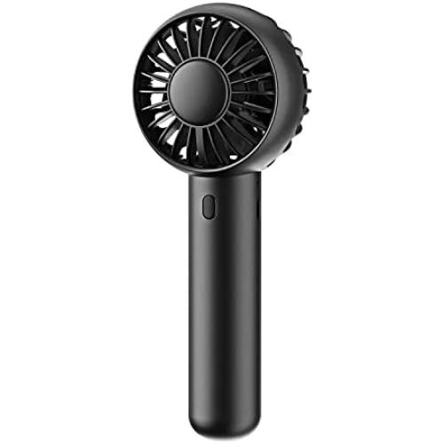 Gaiatop Mini Portable Fan, Dual Motors Powerful Handheld fan, Cute Design 3 Speed Personal Small Desk Fan with Base, Lightweight Makeup USB Rechargeable Fan for Stylish Girl Women Men Indoor Outdoor
