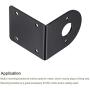 MECCANIXITY Motor Mounting Bracket Motor Holder 44x39x46mm Black with Screws for Motor 2 Pack