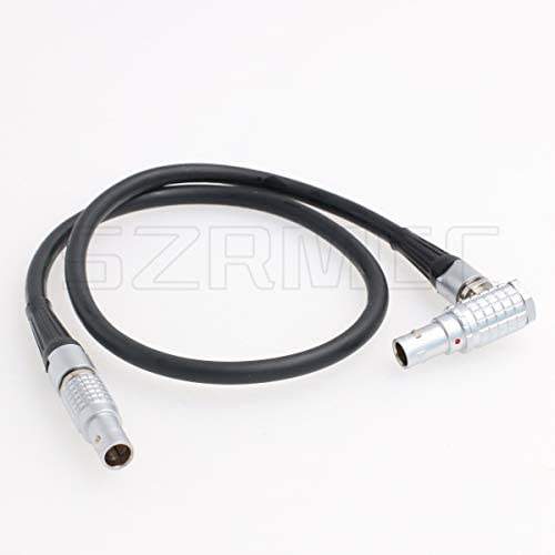 SZRMCC Nucleus-M 0B 7 Pin Male to 0B 7 Pin Male for Wireless Follow Focus Motor Connection Control Cable Daisy-Chained to 7-pin (Straight-Elbow 60cm)