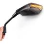 KiWAV Magazi Fist Carbon Motorcycle Mirrors with Oi Flash Controller 16 Flash Mode compatible for BMW