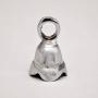 One Dozen 1.5 Inch High Silver Bells Wedding Motorcycle Chrome Plated Brass Bells