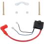 QAZAKY High Performance CDI Ignition Coil Compatible with 49cc - 50cc 60cc 66cc 80cc 2-stroke Engine Motor Motorized Bicycle Bike With Mounting Parts