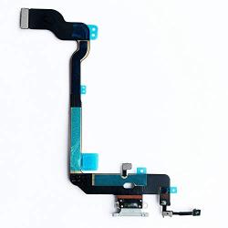 Johncase OEM Charging Port Dock Connector Flex Cable + Microphone + Vibrating Motor Buckle Replacement Part Compatible for iPhone Xs All Carriers (White)