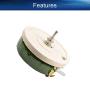 Heyiarbeit 5 Ohm 200W Ceramic Wirewound Potentiometer Linear Variable Rheostat Resistor with Knob for Light Dimmers Motor Speed Control 1pcs