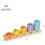 Orange Tree Toys - Counting Fish – Wooden Toy with 15 Stacking Pieces - for Kids Ages 3 Years and Up to Practice Counting and Develop Fine Motor Skills