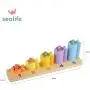 Orange Tree Toys - Counting Fish – Wooden Toy with 15 Stacking Pieces - for Kids Ages 3 Years and Up to Practice Counting and Develop Fine Motor Skills