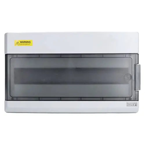 Distribution Protection Box,18 Way IP66 Waterproof ABS Plastic Junction Case,Transparent Cover,Suitable for Indoor and Outdoor Electrical,15 x 9.1 x 4.3in