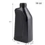 Hacaroa 6 Pack Plastic Engine Oil Jugs, 34 Oz Black Liquid Utility Jug Empty Bottle Refillable Container for Storing Motor Oil, Bleach, Detergent, Lubricant, Automotive Fluids