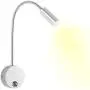 DC 12V Reading Light, Touch Control RV Interior Lights with USB Charging Port, 3W Warm White Flexible Gooseneck Lamp for Car, Van, Boat and Motorhome (Aluminum)
