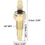 American Volt Universal 12 Volt Grounding Thermostat Switch Electric Radiator Cooling Fan Temperature Sensor Thread-in Automotive Engine Brass Probe Kit (1/8