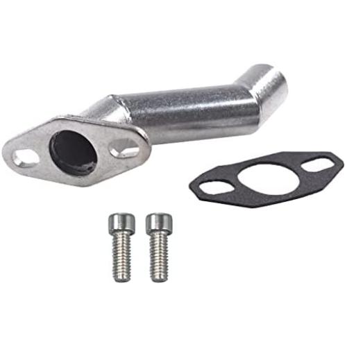 UAUS 32-40mm Silver Short Offset Intake Manifold Carburetor W/Gasket For 49cc 60cc 66cc 80cc Motorized Bicycle Bike