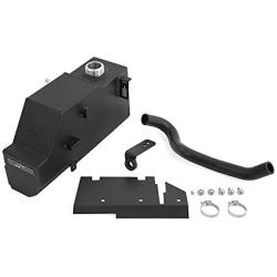 Mishimoto MMRT-F2D-11PMWBK Aluminum Degas Tank, Compatible With Ford 6.7L Powerstroke 2011-2019, Micro-Wrinkle Black