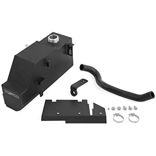 Mishimoto MMRT-F2D-11PMWBK Aluminum Degas Tank, Compatible With Ford 6.7L Powerstroke 2011-2019, Micro-Wrinkle Black