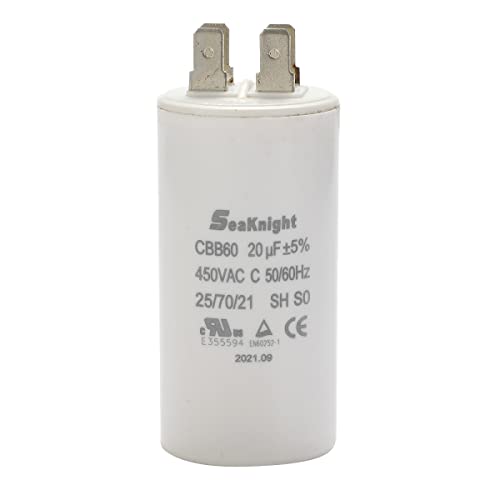 BlueNatHxRPR 20uF MFD CBB60 Run Capacitor for Air Compressor Water Pump Motor Single Phase Motor