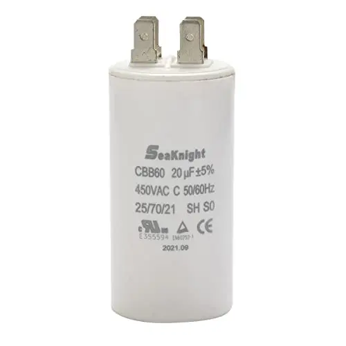 BlueNatHxRPR 20uF MFD CBB60 Run Capacitor for Air Compressor Water Pump Motor Single Phase Motor