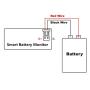 IPX7 Waterproof Battery Monitor 12v24v36v48v60v72v,SUPNOVA Motorcycle Golf Cart Boat Battery Tester with Buzzer Alarm and Temperature (Blue with Bracket)