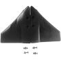 HS001 Dorsal-Fin Style Hydrofoil Stabilizer for Outboard Motors Drive 5-150hp with Durable UV-Resistant Molded Black Plastic Material Wings and SS316 Bolts ;