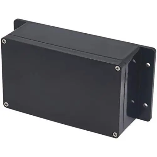 Otdorpatio Junction Box IP65 Waterproof ABS Plastic Electrical Project Case Power Junction Boxes, Project Box with Fixed Ear Black 7.87 x4.72 x2.95 inch (200x120x75 mm)