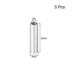 uxcell 5 Pcs M3x30mm Round Aluminum Standoff Column Spacer Female for Drone FPV Quadcopter Racing RC Multirotors Parts DIY