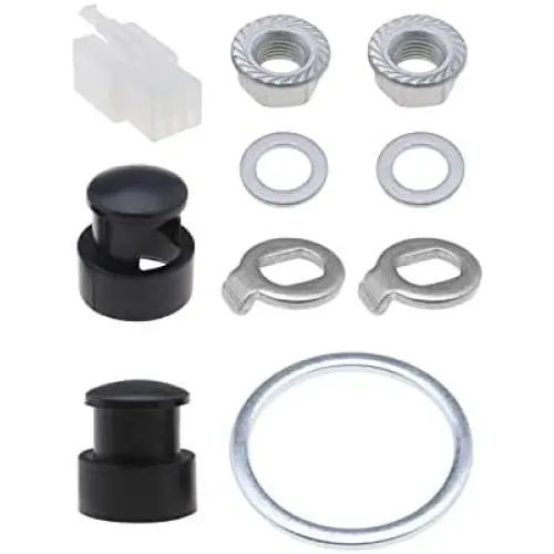 1 Set E-Bike Hub Motor Nuts Bike Safety Washers Electric Bicycle Wheel Lock Nuts Motor Axle Bolt Screw for 250W-500W Motors with 12mm Shaft