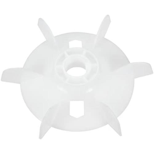 uxcell Motor Fan Blade 155mmx24mm Round Shape Bore White Engineering Plastic with 6 Vanes