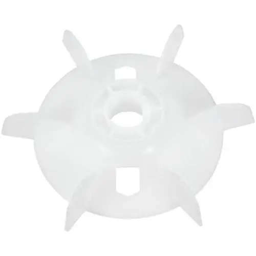 uxcell Motor Fan Blade 155mmx24mm Round Shape Bore White Engineering Plastic with 6 Vanes