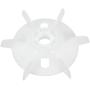 uxcell Motor Fan Blade 155mmx24mm Round Shape Bore White Engineering Plastic with 6 Vanes