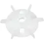 uxcell Motor Fan Blade 155mmx24mm Round Shape Bore White Engineering Plastic with 6 Vanes