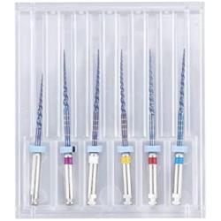 6Pcs S1-F3 Endodontics Files Heat Acticated NiTi Engine Use Super Rotary File 21mm/25mm Endo Root Canal File (25mm)