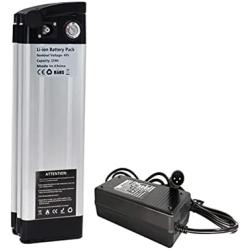 Grideto Silver Fish Ebike Battery, Built-in BMS Protection Board,48V Electric Bike Lithium Li-Ion Battery with Charger, for 250W 350W 500W 750W 1000W Motor
