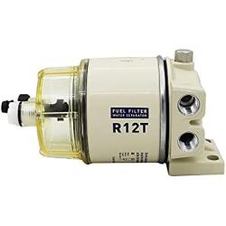 Fuel Water Separator Marine Kit R12T 120AT NPT ZG1/4-19, 10 Micron Filter Effect Is Suitable for 3/8 Inch NPT Outboard Motor, Suitable for All Diesel Equipment