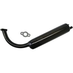 sthus 40mm Black Muffler Stock Exhaust Pipe for 49cc 50cc 60cc 66cc 80cc Motorized Bicycle 2-Stroke