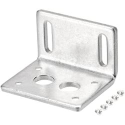 MECCANIXITY Motor Bracket Motor Mounting Holder 30x46x38mm Silver Tone for Worm Gear Motor with Screws