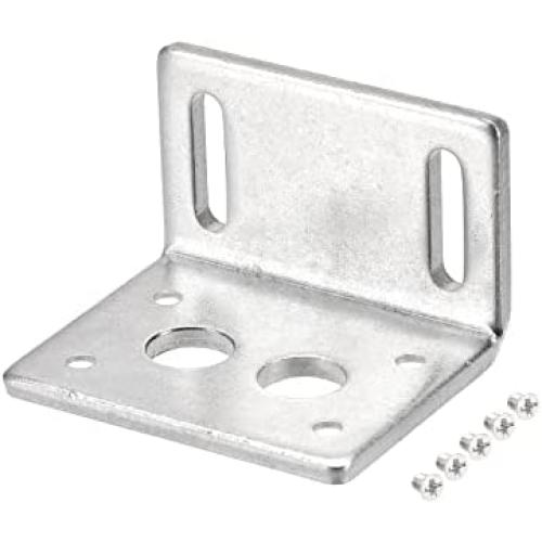 MECCANIXITY Motor Bracket Motor Mounting Holder 30x46x38mm Silver Tone for Worm Gear Motor with Screws