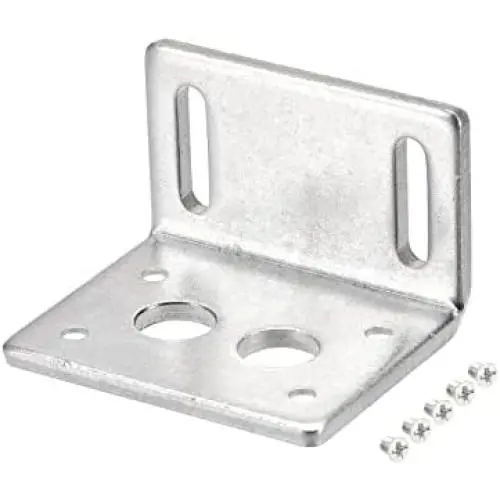MECCANIXITY Motor Bracket Motor Mounting Holder 30x46x38mm Silver Tone for Worm Gear Motor with Screws