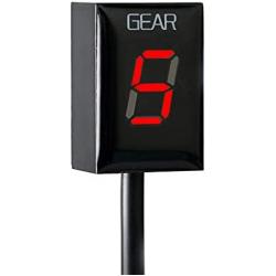 Motorcycle Gear Indicator for Honda CBR CB500X CB400SF CB650F CB1300 CBR600RR CB1000R Cb650r VFR800 Digital Meter LED Display Waterproof ECU Plug (Red)